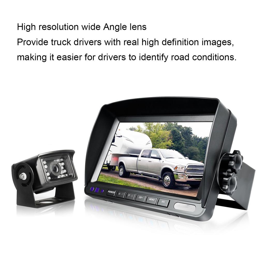 1080p Backup Camera Waterproof Reverse Night Vision Camera with 18 Infrared LED Lights For Truck RV Cars NTSC