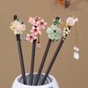 Vintage Wooden Hair Stick For Women Girls Chinese Style Wood Hairpin Tassel Elegant Hair Clip Hair Jewelry Accessories