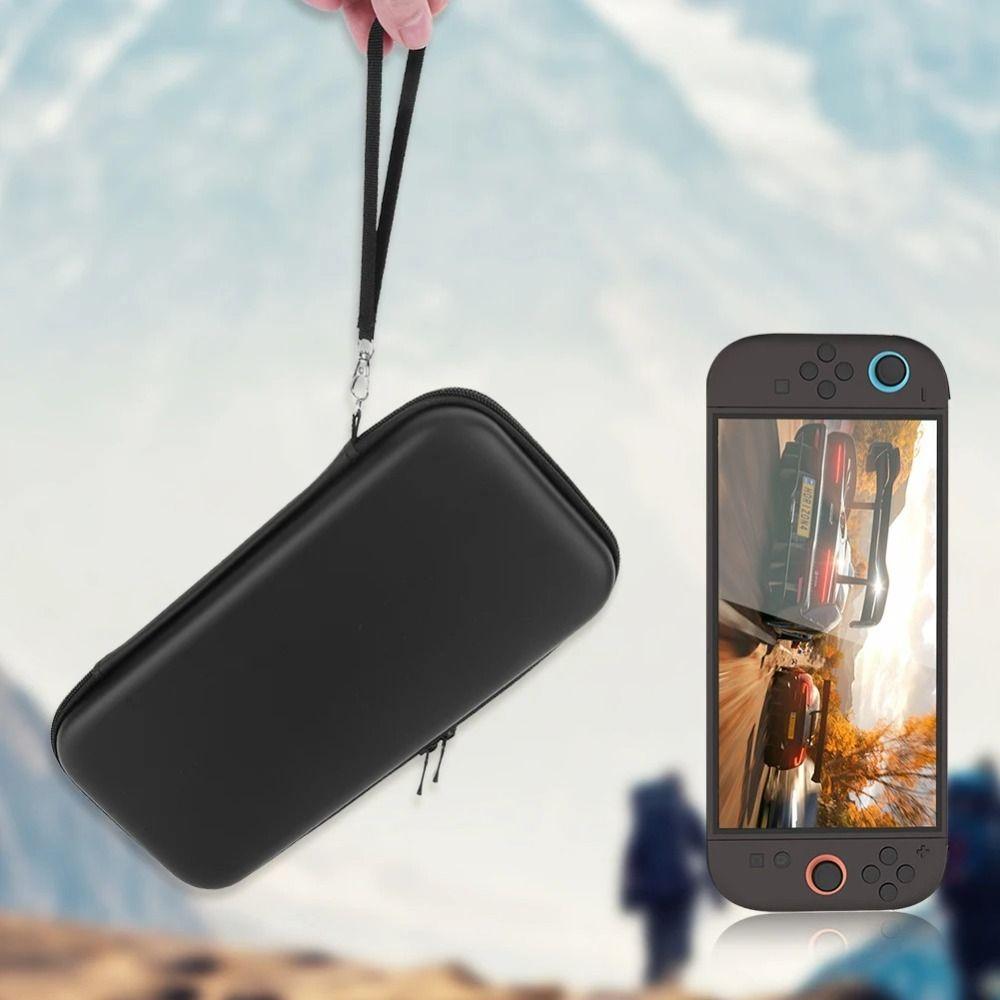 Portable PU Game Console Bag Anti Drop Zipper Protective Travel Bag Black Game Handbag for Switch 2 Game Accessories