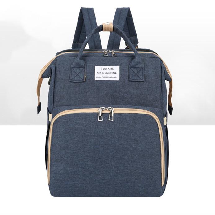 Folding Mommy Bag Multipurpose Portable Folding Crib Bed Large-capacity Baby Backpack Female Mommy Outting Bag Diaper Bags