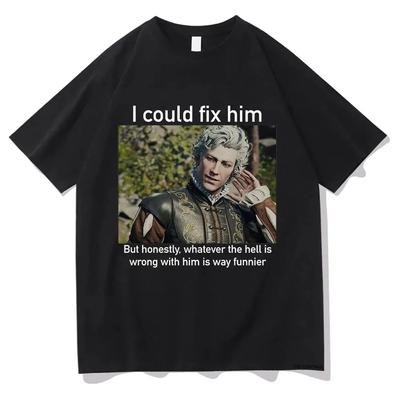 Astarion Kocham moją dziewczynę T-shirt Unisex Kobiety Drukuj Bawełniany T-shirt Modny T-shirt z krótkim rękawem Letnie koszulki oversize Topy