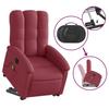 Electric Massage Recliner with Rising Function Burgundy Fabric