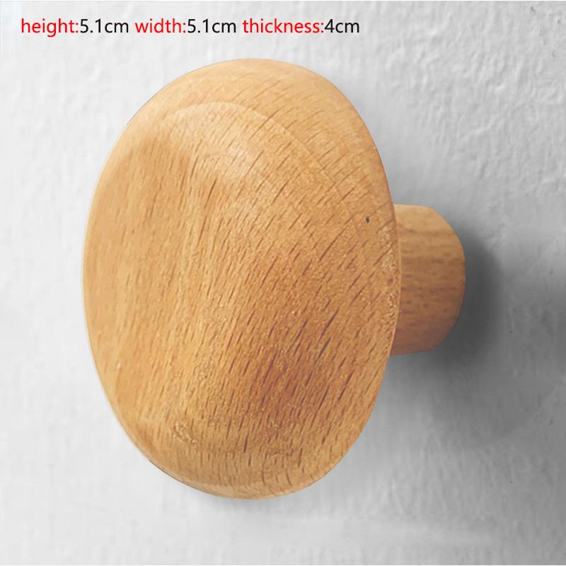 Věšák na kabáty na zeď ve tvaru oblázku Přírodní dřevo Věšák na oblečení Dekorativní Klíče Klobouk Šála Kabelka Úložný věšák Koupelnový regál