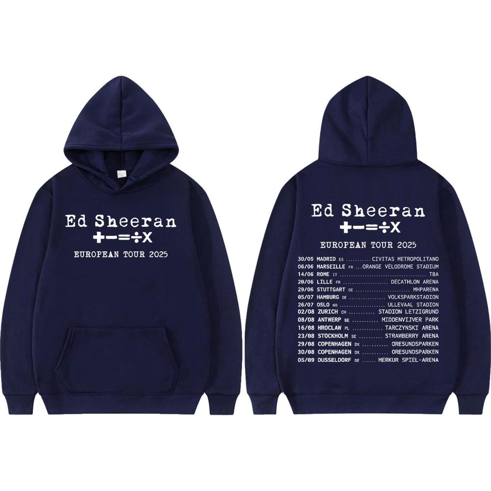 Ed Sheeran Mathematics Tour Print Hoodie Men Women Fashion Pullovers High Quality Fleece Long Sleeve Sweatshirts