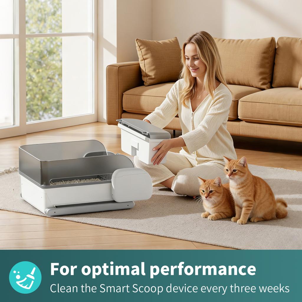 High Tech App Control Automatic Anti-odor Cat Litter Box Open Cat Toilet with Wifi Self Cleaning Litter Box