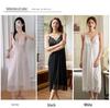 Women's Summer Lace Camisole Pajama Dress with Chest Pads - French Fairy Style