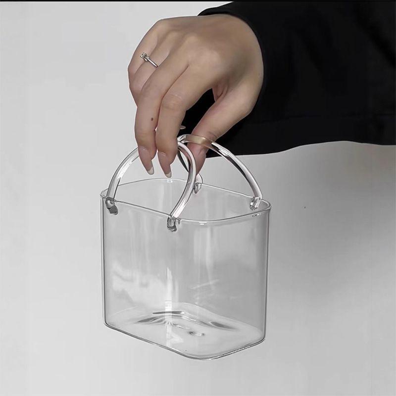770ML Borsa a Mano in Vetro Celebrità di Internet Tazza da Tè Estiva Trasparente Creativa Divertente Alto Valore Leggermente Ubriaco Bicchiere per Succo Cocktail
