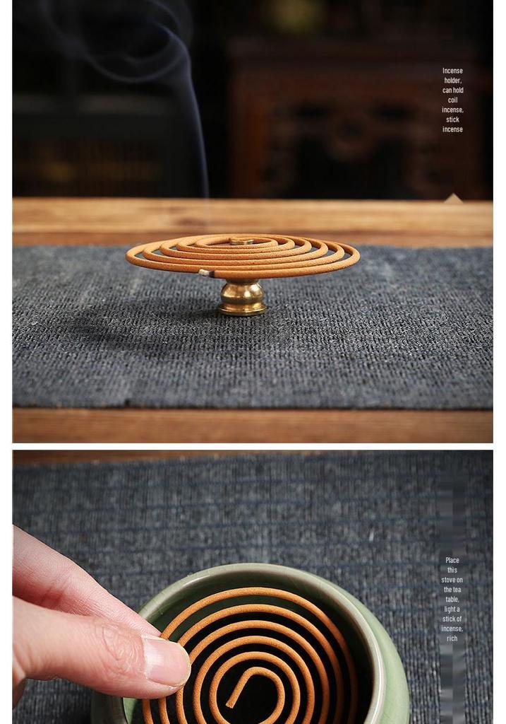 Agarwood Coil & Laoshan Sandalwood Incense Burner for Home, Bathroom, Aromatherapy, and Deodorizing with Mugwort Incense for Buddha Offerings