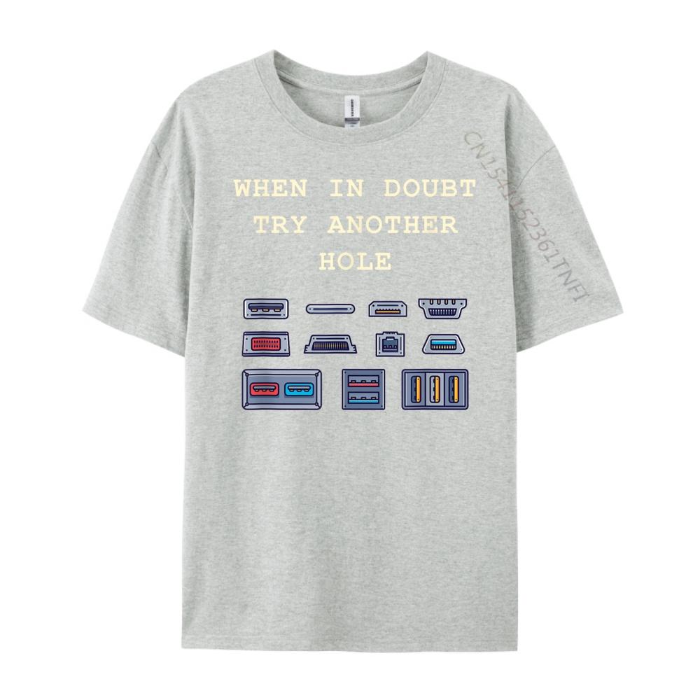 When In Doubt Try Another Hole T Mens Clothing Plus Size Mens Clothing 2024 Gothic Style