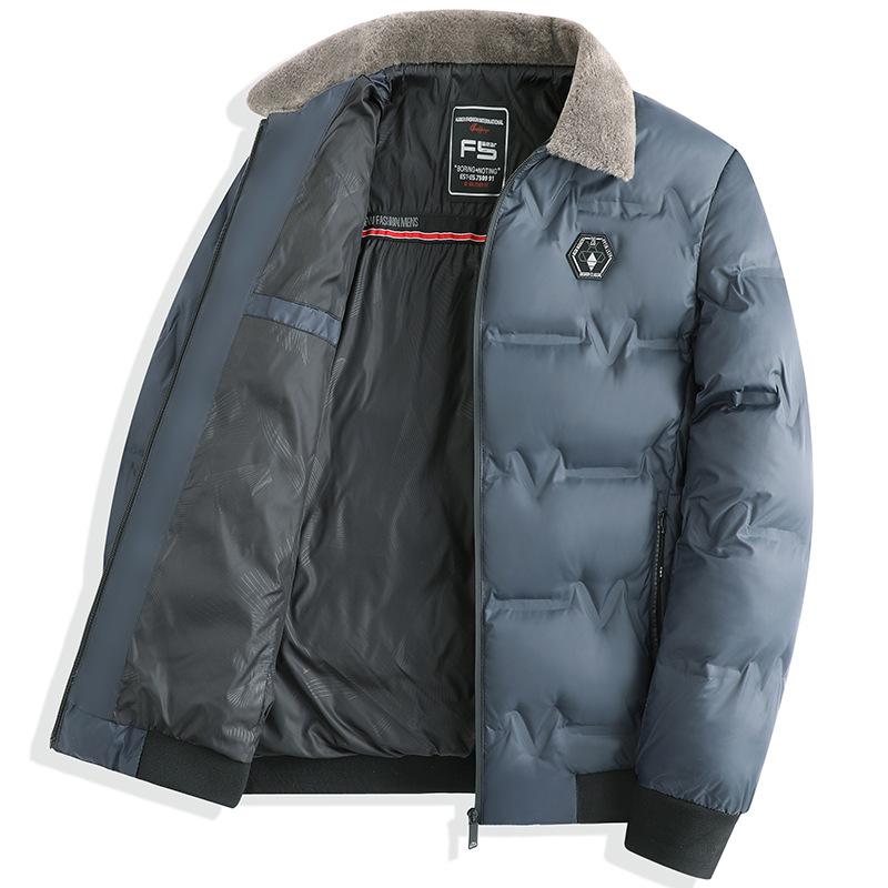 Winddichte Bomberjacke für Herren, Winter, warm, gepolstert, dick, Flugmäntel, Fleece-Reversjacken für Herren, Übergröße