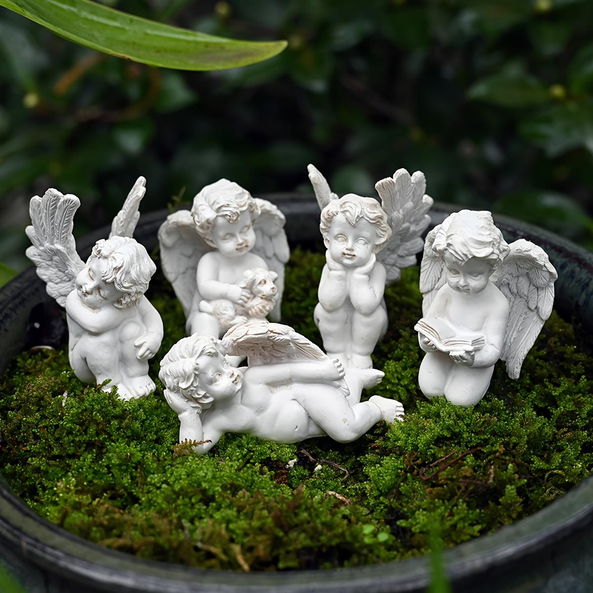 

5pcsCute Angel Figurines Resin Miniature Garden Decor Outdoor Courtyard Fairies Statues Landscaping Ornament Home Desktop Decor