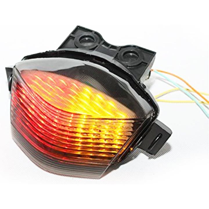TailLights Brake Tail Lights with Integrated Turn Signals Indicators Smoke Motorcycle LED for Ninja 650R ER6 2006-2008