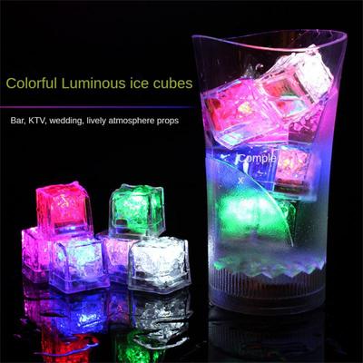 1PC Luminous LED Ice Cubes Kids Fun Water Toy Glowing Party Festival Bar Wine Glass Decoration Supplies Children's Bath TOYS
