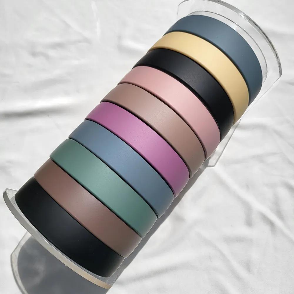 1 Set of 10 Pastel-toned Plain Matte Plastic Headbands