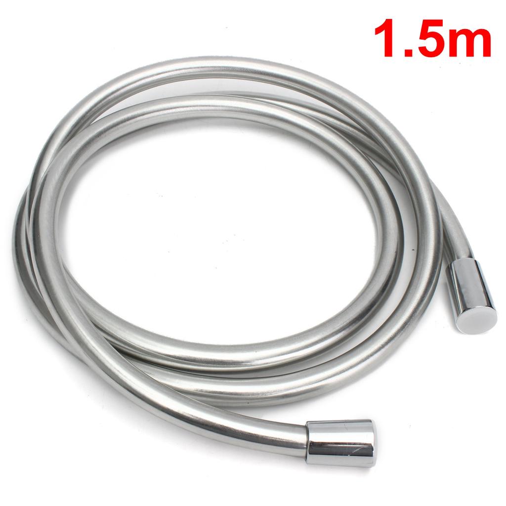 1,5 м Серебряный гибкий пластиковый ПВХ сменный душевой шланг гладкая ...