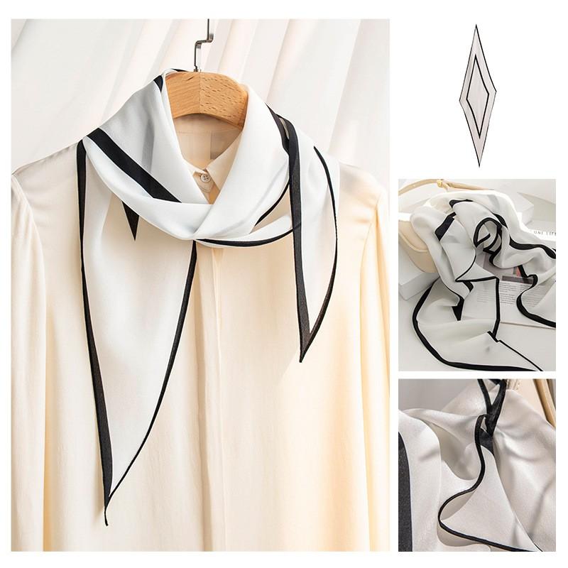 Mulberry Silk Scarf Women Office Commute Versatile Sun Protection Warm Shawl 145x45cm