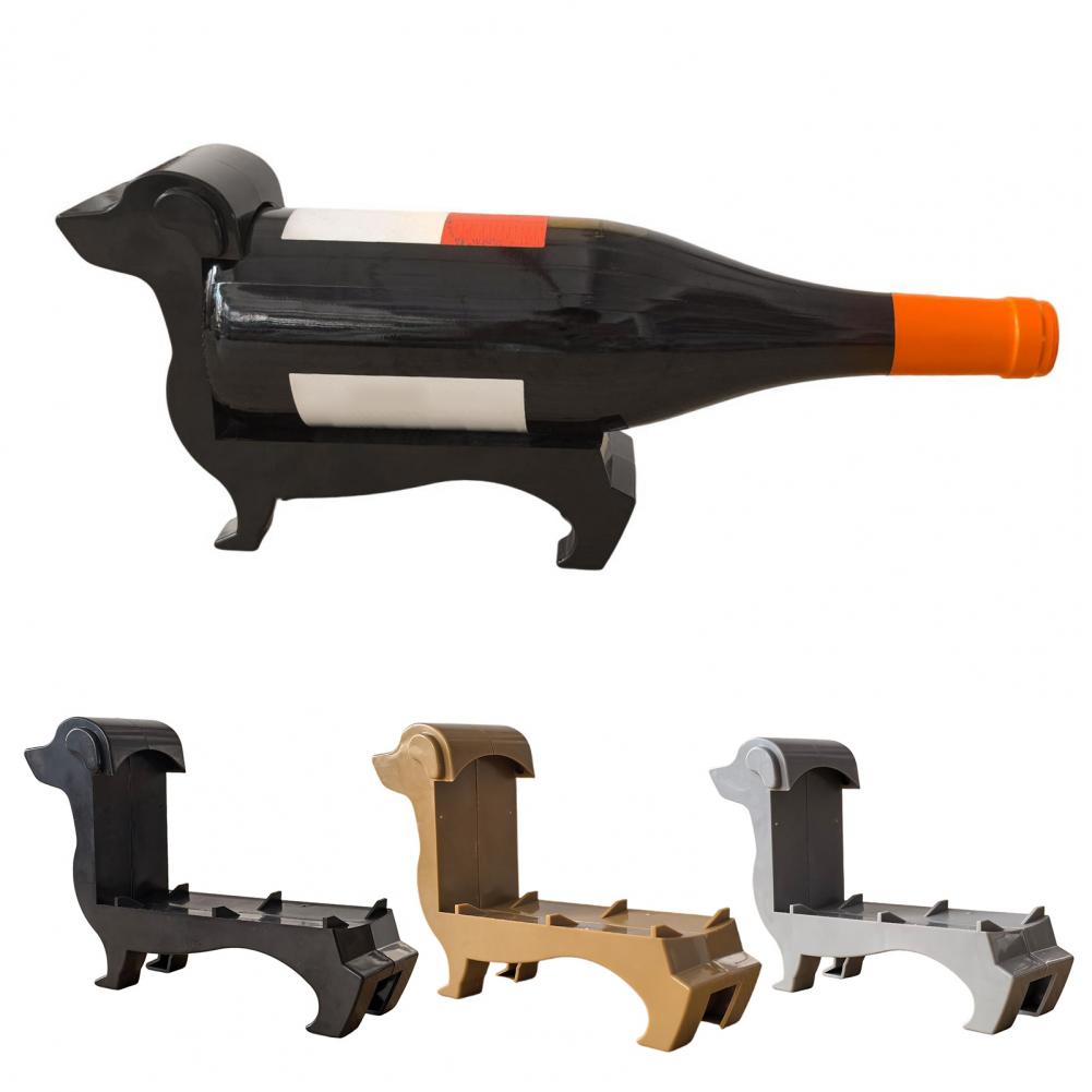 Wine Bottle Rack Dachshund Wine Bottle Holder Unique Dog-shaped Beer Display Stand for Home Kitchen Bar Dining Table Decor
