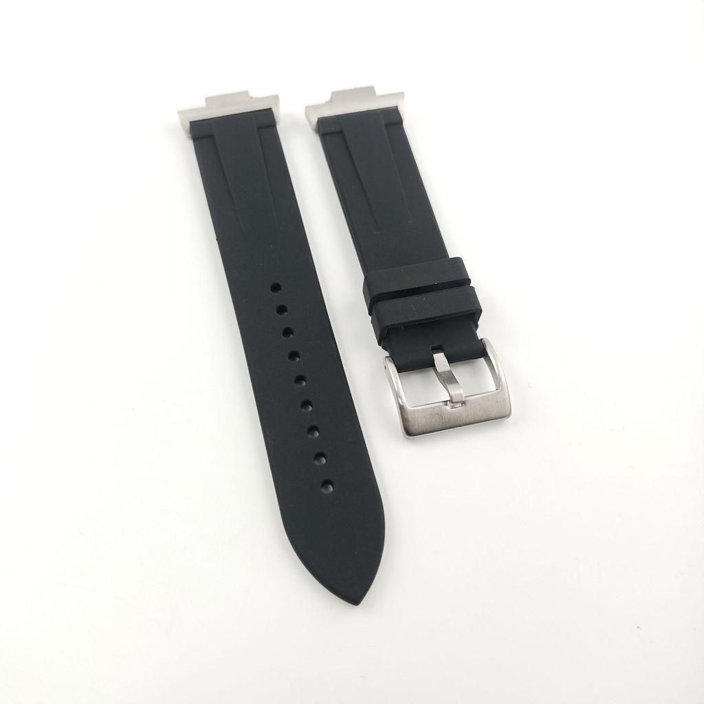 Used Watch Silicone Rubber Strap Flash Fit Black [Compatible With] Tissot PRX Tissot