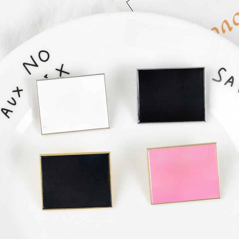 Creative Unique Alphabet Square Brooch Warning Sign Please Do Not Approach Fashion Pin