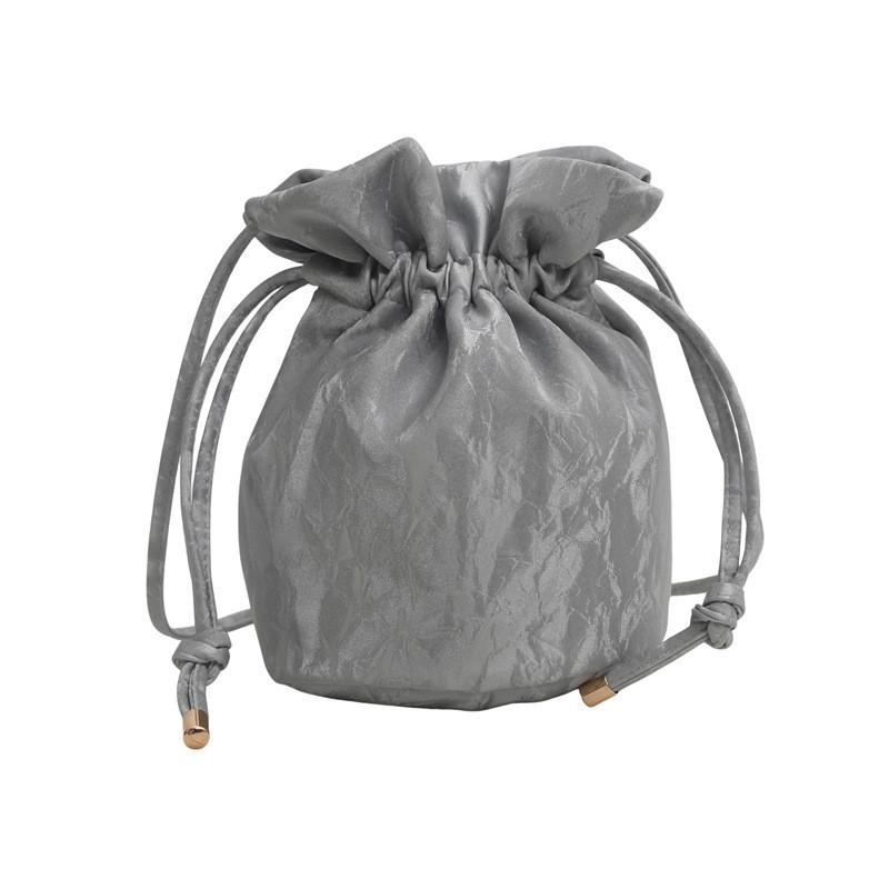 Elegant Woman's Pu Leather Bucket Bag Versatile Urban Chic Shoulder Crossbody