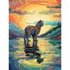 DIY Full Round Diamond Painting Cross Stitch 3D Animal Art Style Home Landscape Decorative Diamond Painting 5d Diamond Art Painting