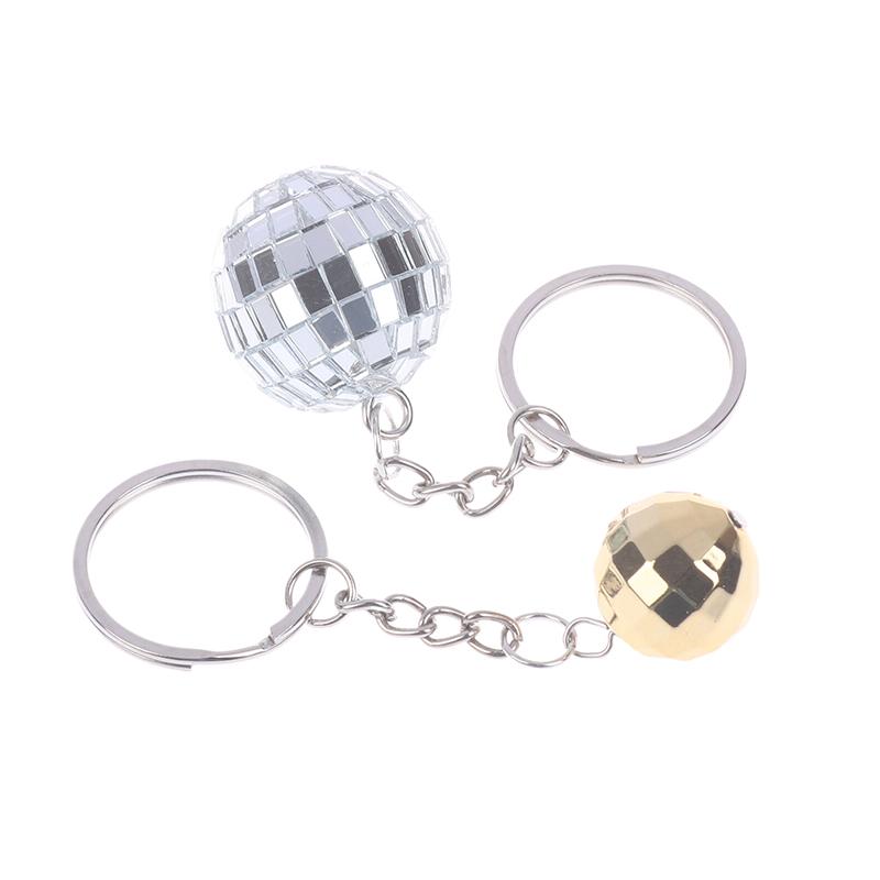 1 stk utsøkt nøkkelring anheng dekor søtt anheng dekorativ veske Disco ball nøkkelring dekorativ ball hengende