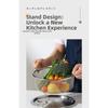304 Stainless Steel Japanese Style Colander Basket with Elevated Feet and Ergonomic Handles for Efficient Kitchen Sink Straining