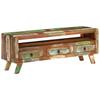 TV Cabinet Multicolored 110 X 30 X 40 Cm Solid Reclaimed Wood