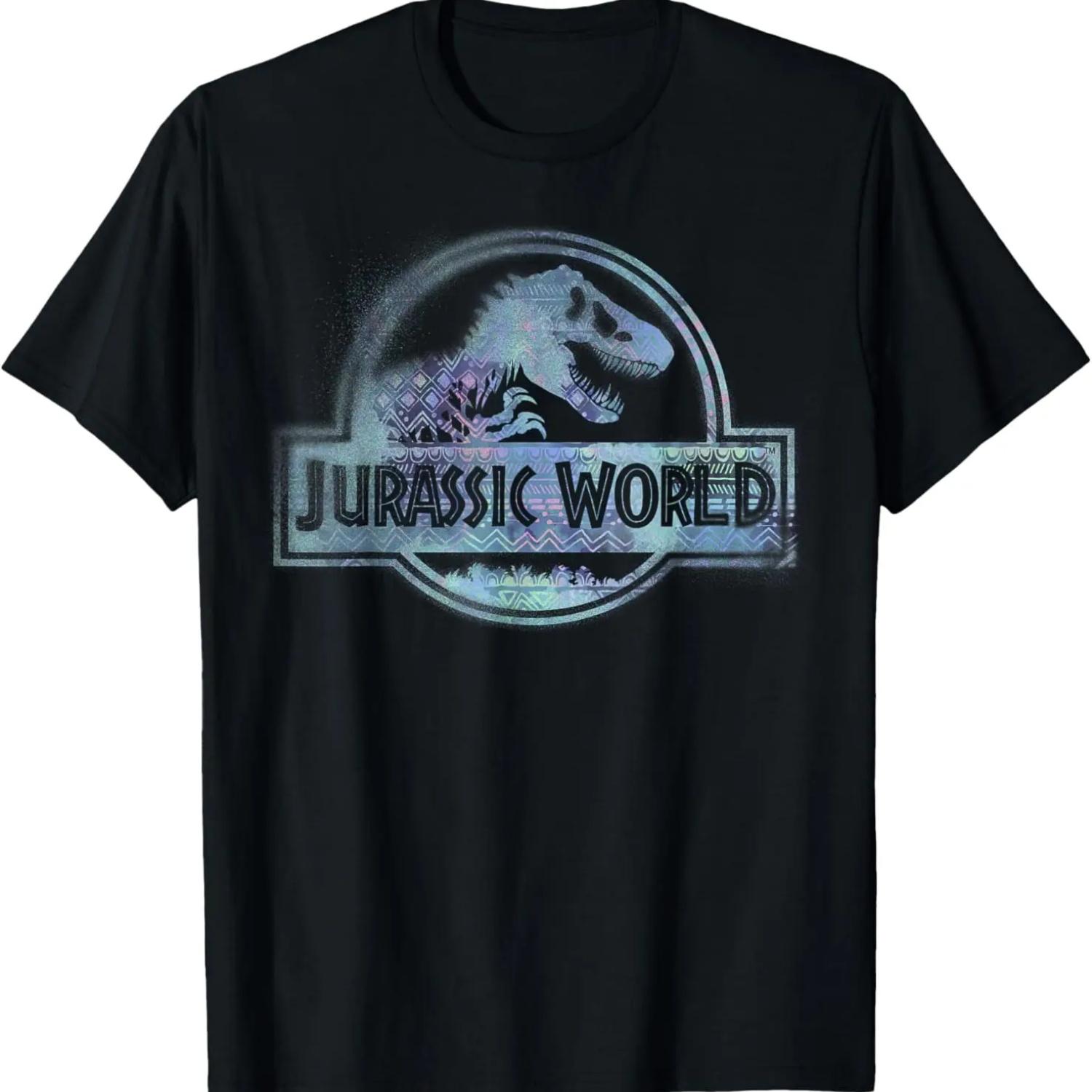 Jurassic World Two Watercolor Boho Logo Graphic T-Shirt T-Shirt S