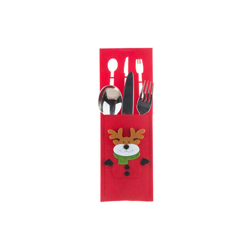 Christmas Cutlery Holders Knifes And Forks Bag Decorative Tableware Holders For Christmas Decoration Silverware Holder Pockets Set