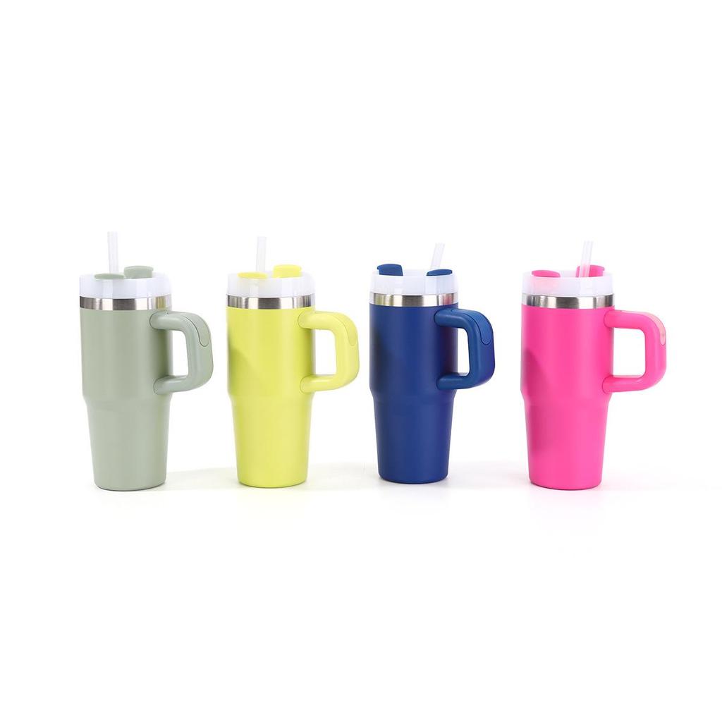 Simple 14oz Stainless Steel Vacuum Insulated Car Cup with Handle - Portable Outdoor Ice Buster