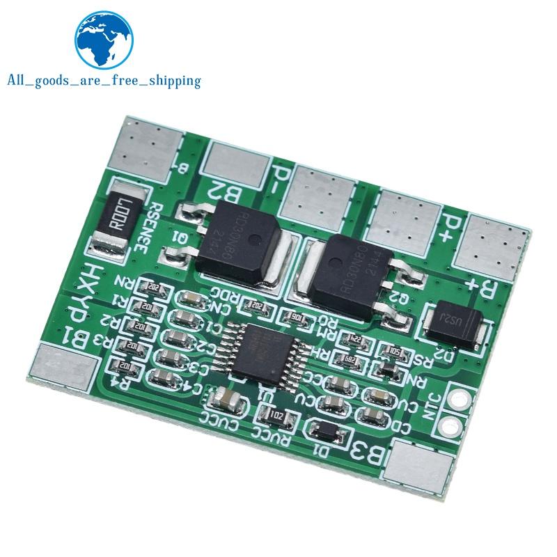 TZT BMS 4S 3.2V 3.7V 8A LiFePO4 Lithium Battery Charge Protection Board 12.8V 14.4V 18650 32650 Battery Packs 20A Current Limit