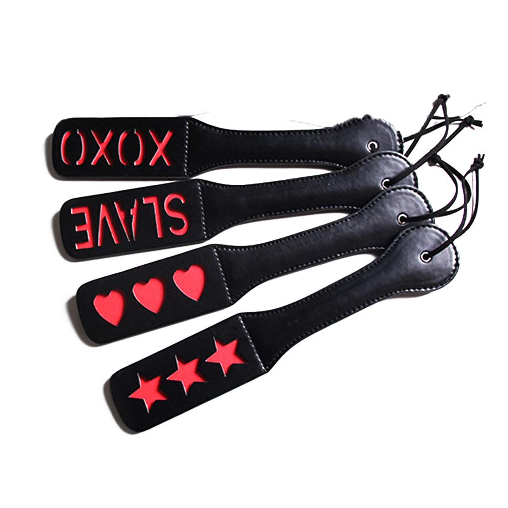 pattern Printed BDSM Paddle Unique Design Soft Leather Material Ideal for BDSM Interaction and Other Intimate Scenes
