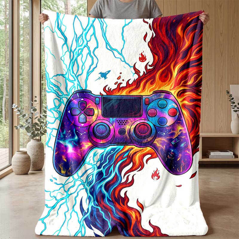 Epic Gaming Adventure Theme Blanket Lightweight Warm Flannel Blanket Decorative Throw Blanket for Home Decoration