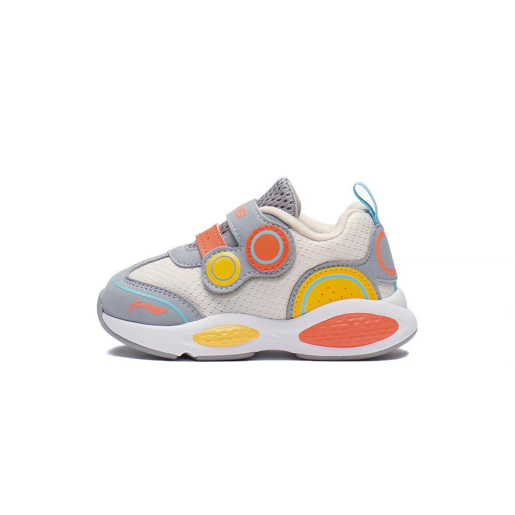 Li Ning Pantofi Casual Sportivi cu Top Scund pentru Copii, Pantofi Sport pentru Bebeluși, Gri YKHR016-5