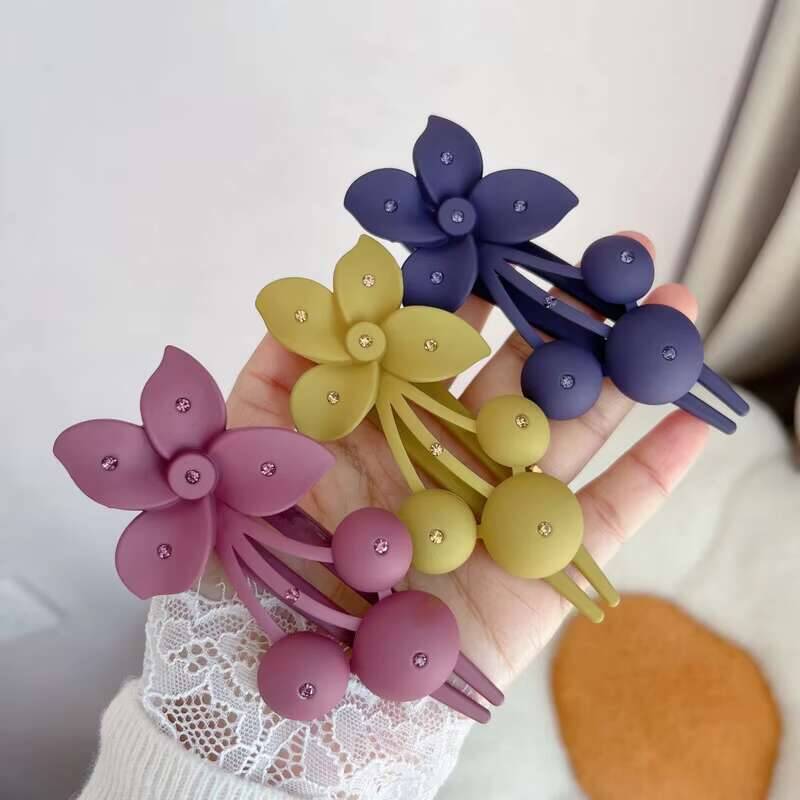 Agrafe de păr mate cu flori la modă, cu strasuri vintage, clipuri antiderapante, cleme tip gheară, accesorii de păr pentru femei și fete, articole de acoperit cap pentru petrecere, cadou