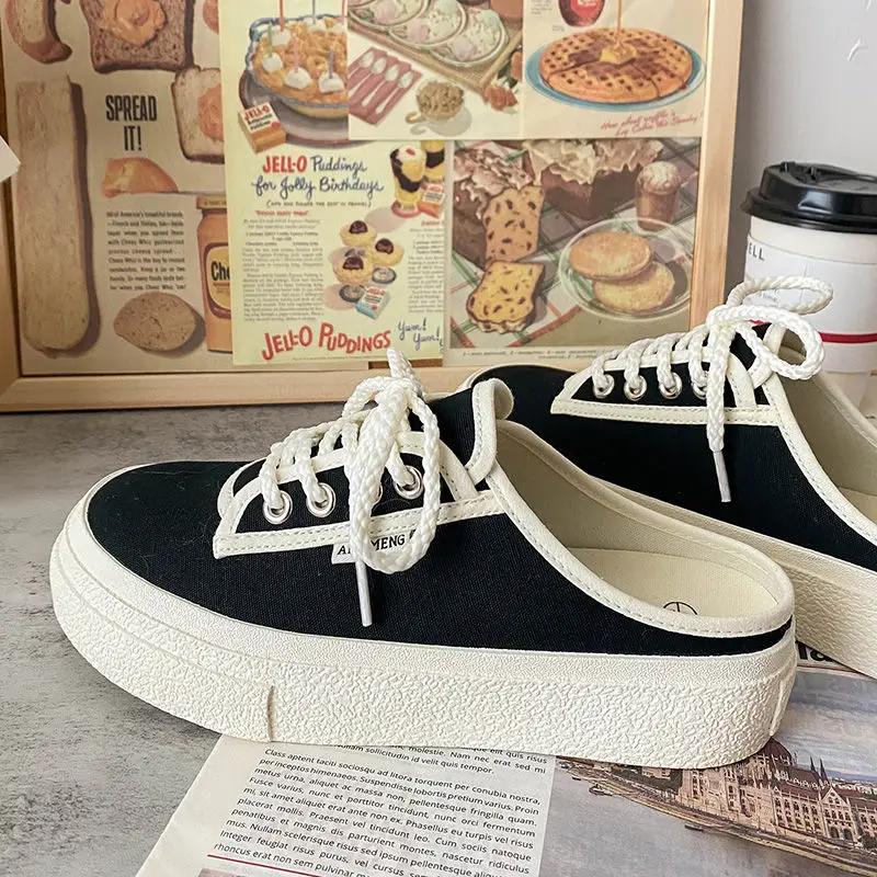 Women's Slippers and Ladies Sandals Rubber Shoes Sneakers Summer 2024 Black Slides Junior Mules Sports Cotton with Heel Platform