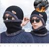 Autumn and Winter Hats and Scarves for Men and Women with The Same Style Two-piece Knitted Warm and Family Style Fashion Hats