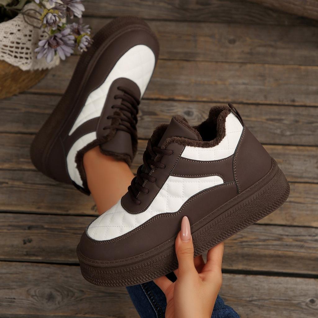 Fashion Women's 2025 New Winter Thick-soled Snow Boots Warm Cotton Shoes Piled Thickened Waterproof Riding Boots Short Boots