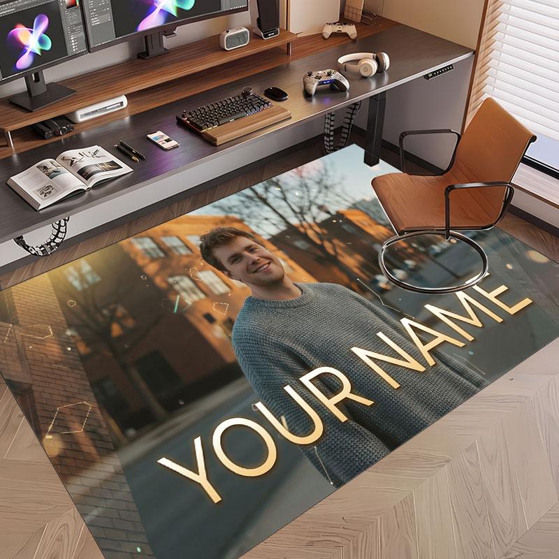 Custom Name Crystal Velvet Rug,Alex Warren Comfortable Anti Slip Floor Mat For Room Decoration