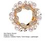 Brooch Pin Flower Twist Shape Sparkling Rhinestones Imitation Pearls Decor Scarf Buckle Sweaters Collars Hats Bags Coats Scarves Accessory