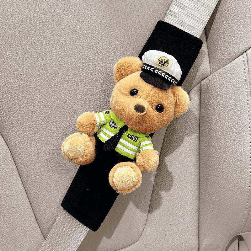 Cartoon Bear Plush Seat Belt Shoulder Pad