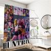 1pc K-Pop Demon Hunters Printed Waterproof Shower Curtain Privacy Hanging Curtain with 12 Hooks Multiple Sizes Machine Washable