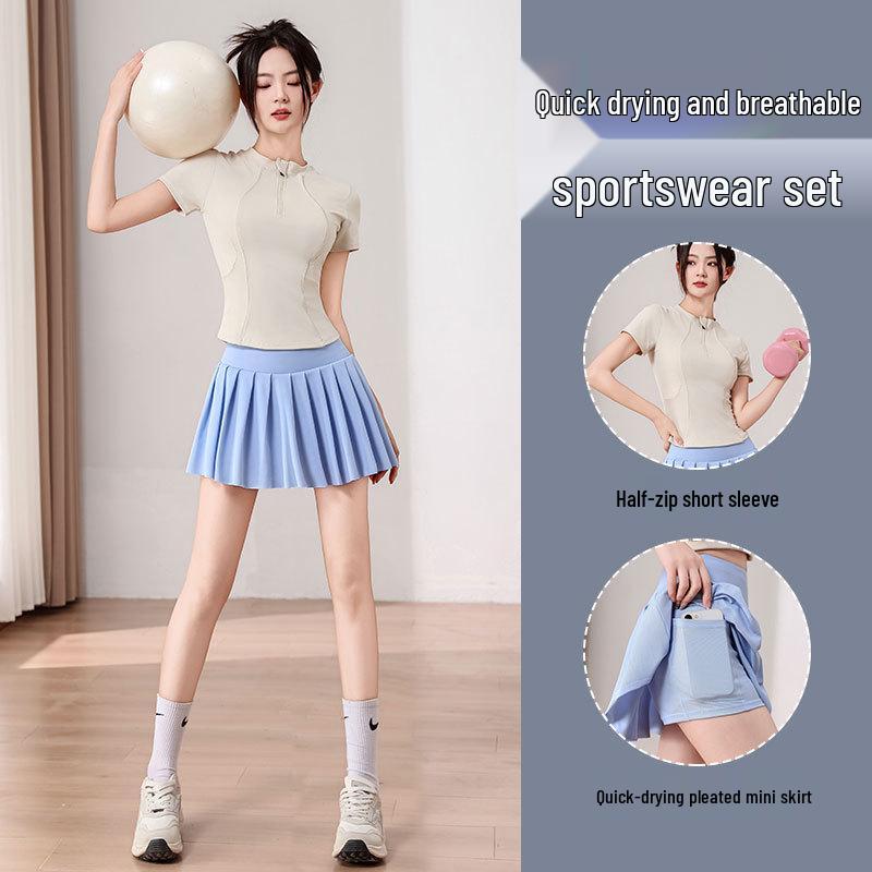 Women's Summer Quick-Dry Badminton & Tennis Skirt Set