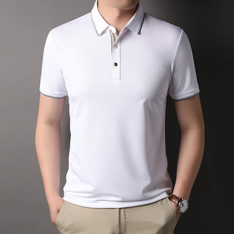 Pánské polo tričko s krátkým rukávem, business casual s límečkem, tričko pro mladé a muže středního věku, letní top