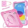 Mecha Style Shockproof Case for IPad 11 A16 2025 10th Air11 M4 M3 M2 Pro11 4th 3th 2th Mini 7 360 Rotating Kickstand Strap Cover