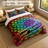 Set Biancheria da Letto Personalizzato a Tema Cane 3 Pezzi Testo e Nome Personalizzati 1 Lenzuolo 2 Federe Biancheria da Letto per la Casa 1pz