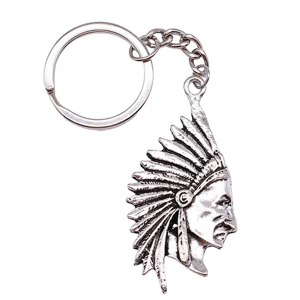Egyptský faraon Klíčenka s přívěskem Starověký faraon Hlavní amulet Kroužek 28 mm
