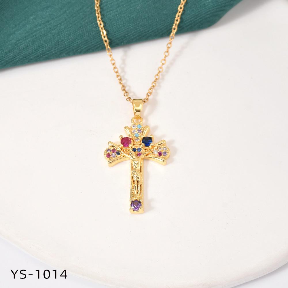 Fashion Trendy Titanium Steel Cross Necklace Women Luxury Versatile Accessory