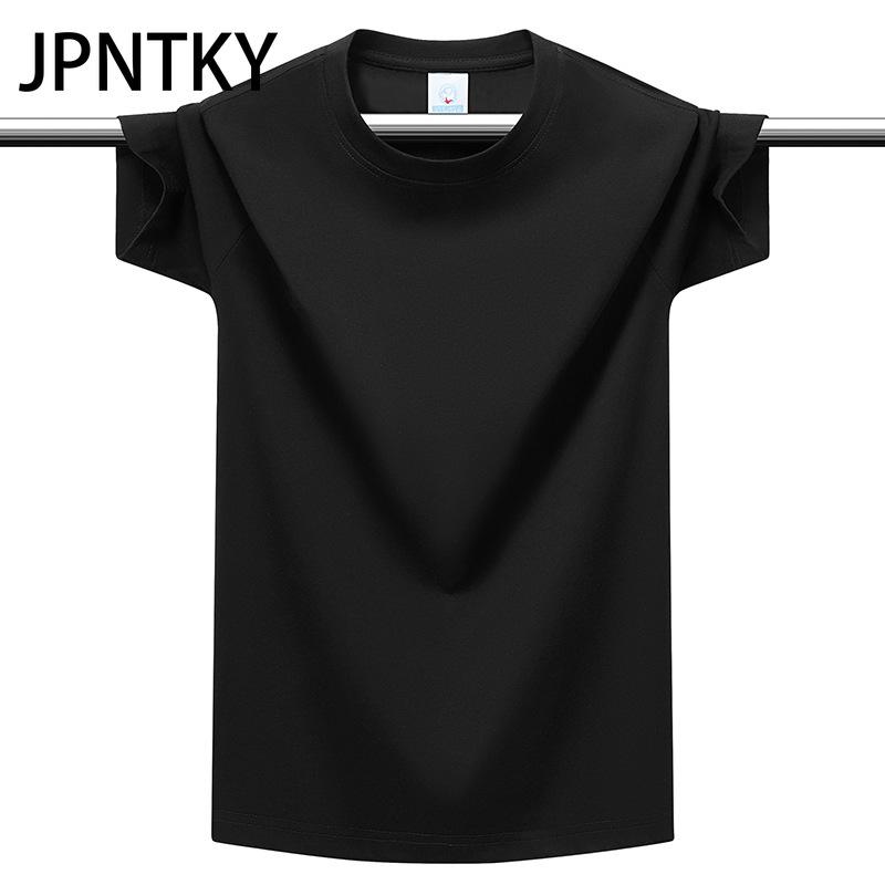 JPNTKY Cotton Short Sleeve T-shirt Men's Fashion Loose Half Sleeve Shirt Printed Compassionate Shirt